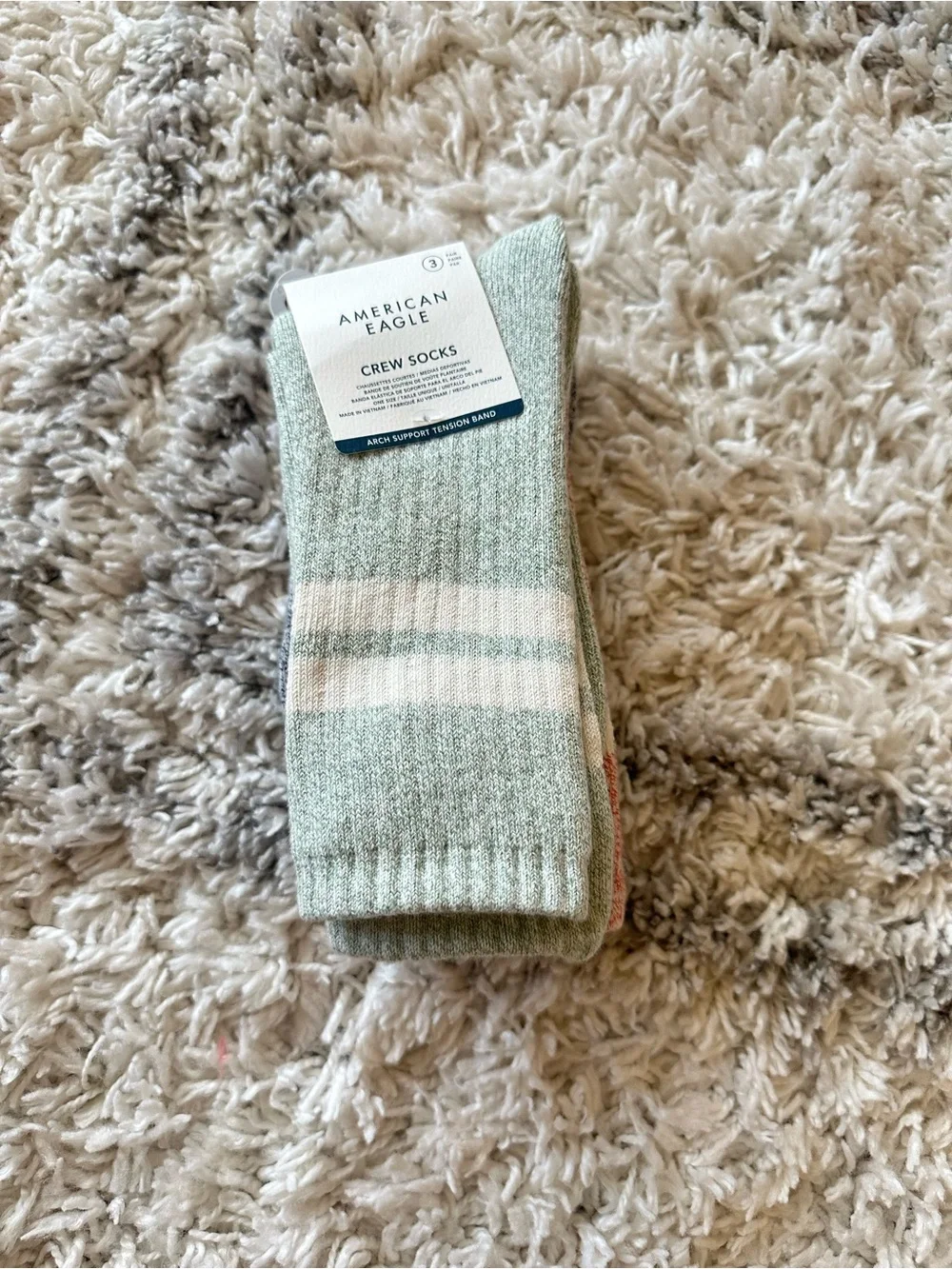 American Eagle AE Striped Crew Socks 3-Pack